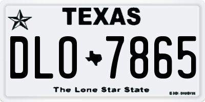 TX license plate DLO7865
