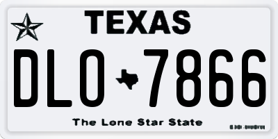 TX license plate DLO7866