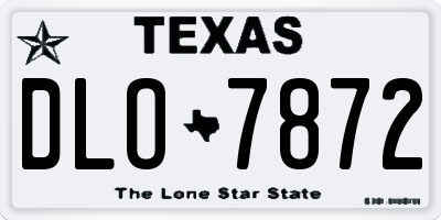 TX license plate DLO7872