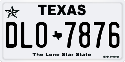 TX license plate DLO7876