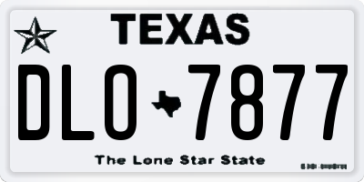 TX license plate DLO7877