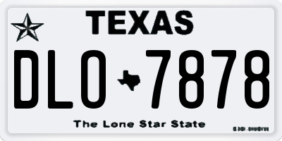 TX license plate DLO7878