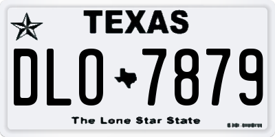 TX license plate DLO7879