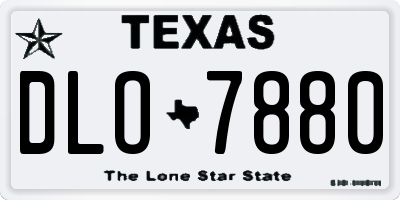 TX license plate DLO7880
