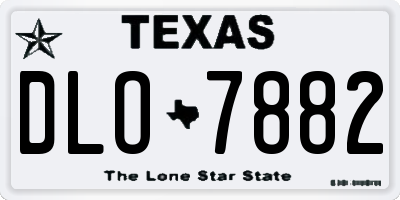 TX license plate DLO7882
