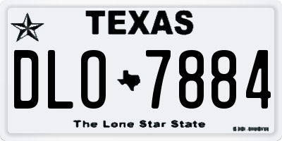 TX license plate DLO7884