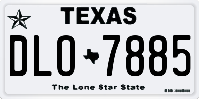 TX license plate DLO7885