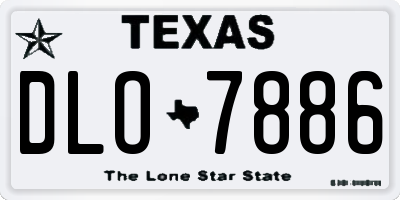 TX license plate DLO7886