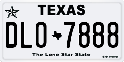 TX license plate DLO7888