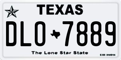 TX license plate DLO7889