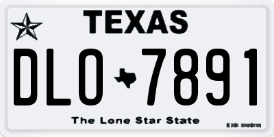 TX license plate DLO7891