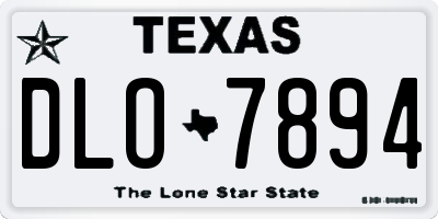 TX license plate DLO7894