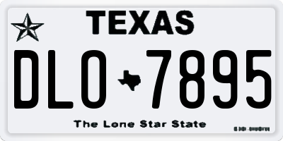 TX license plate DLO7895