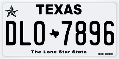 TX license plate DLO7896