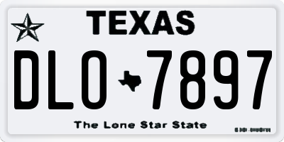 TX license plate DLO7897