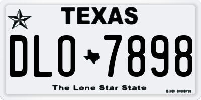 TX license plate DLO7898