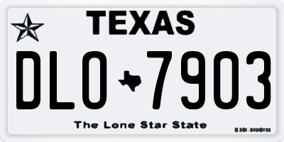 TX license plate DLO7903