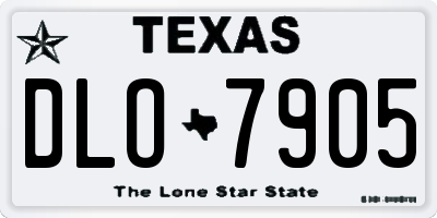 TX license plate DLO7905