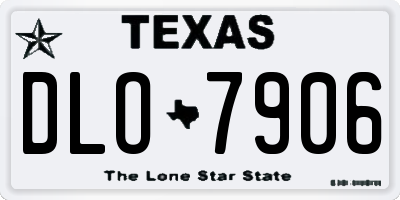 TX license plate DLO7906