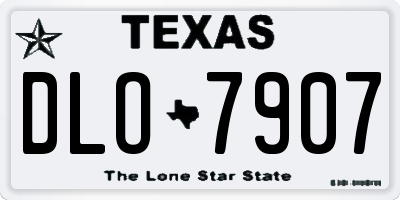 TX license plate DLO7907