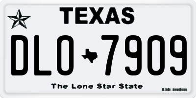 TX license plate DLO7909