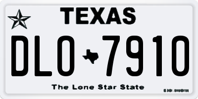 TX license plate DLO7910