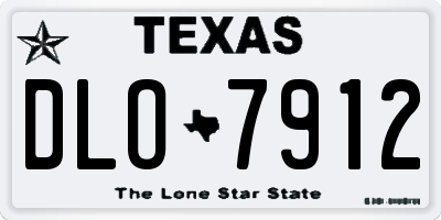 TX license plate DLO7912