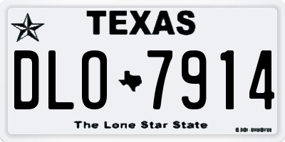 TX license plate DLO7914