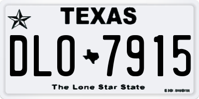 TX license plate DLO7915