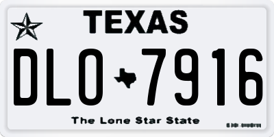 TX license plate DLO7916