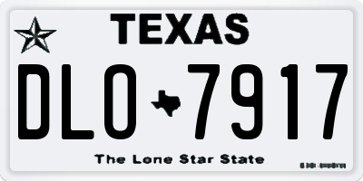 TX license plate DLO7917