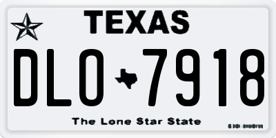 TX license plate DLO7918
