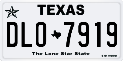 TX license plate DLO7919