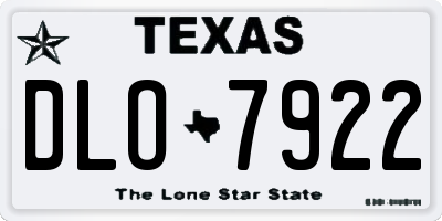 TX license plate DLO7922