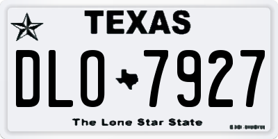 TX license plate DLO7927