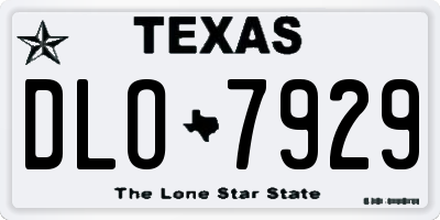 TX license plate DLO7929