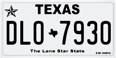TX license plate DLO7930