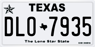 TX license plate DLO7935