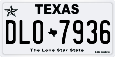TX license plate DLO7936