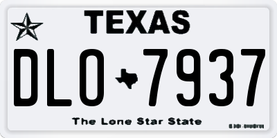 TX license plate DLO7937