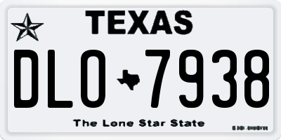 TX license plate DLO7938