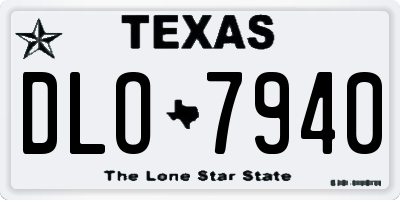 TX license plate DLO7940