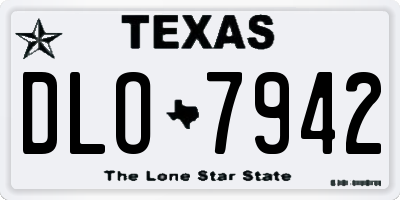 TX license plate DLO7942