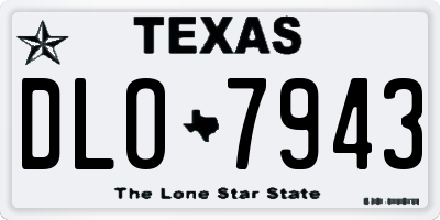 TX license plate DLO7943
