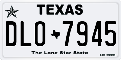 TX license plate DLO7945
