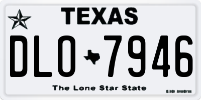 TX license plate DLO7946
