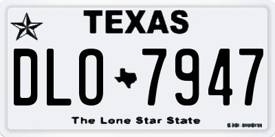 TX license plate DLO7947