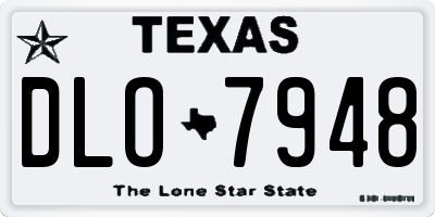 TX license plate DLO7948