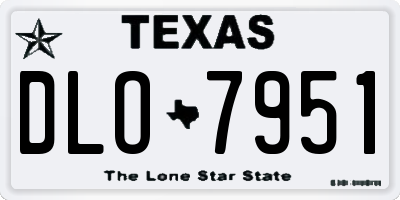 TX license plate DLO7951