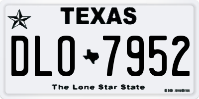 TX license plate DLO7952
